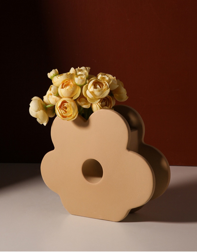 Lọ hoa gốm hình hoa phong cách Morandi JB7799 | Flexdecor VN | 5