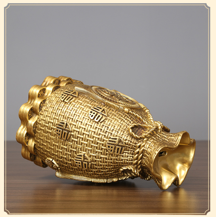 Đồ trang trí túi tiền may mắn bằng đồng thau TT456 | Flexdecor VN | 9