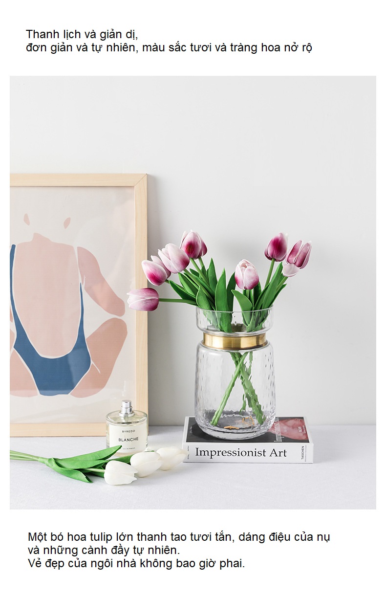 Hoa Tulip trang trí bàn trà phong cách hiện đại BHM9105 | Flexdecor VN | 7