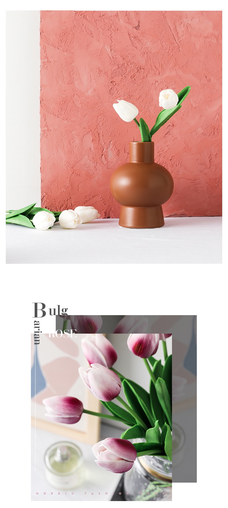 Hoa Tulip trang trí bàn trà phong cách hiện đại BHM9105 | Flexdecor VN | 3