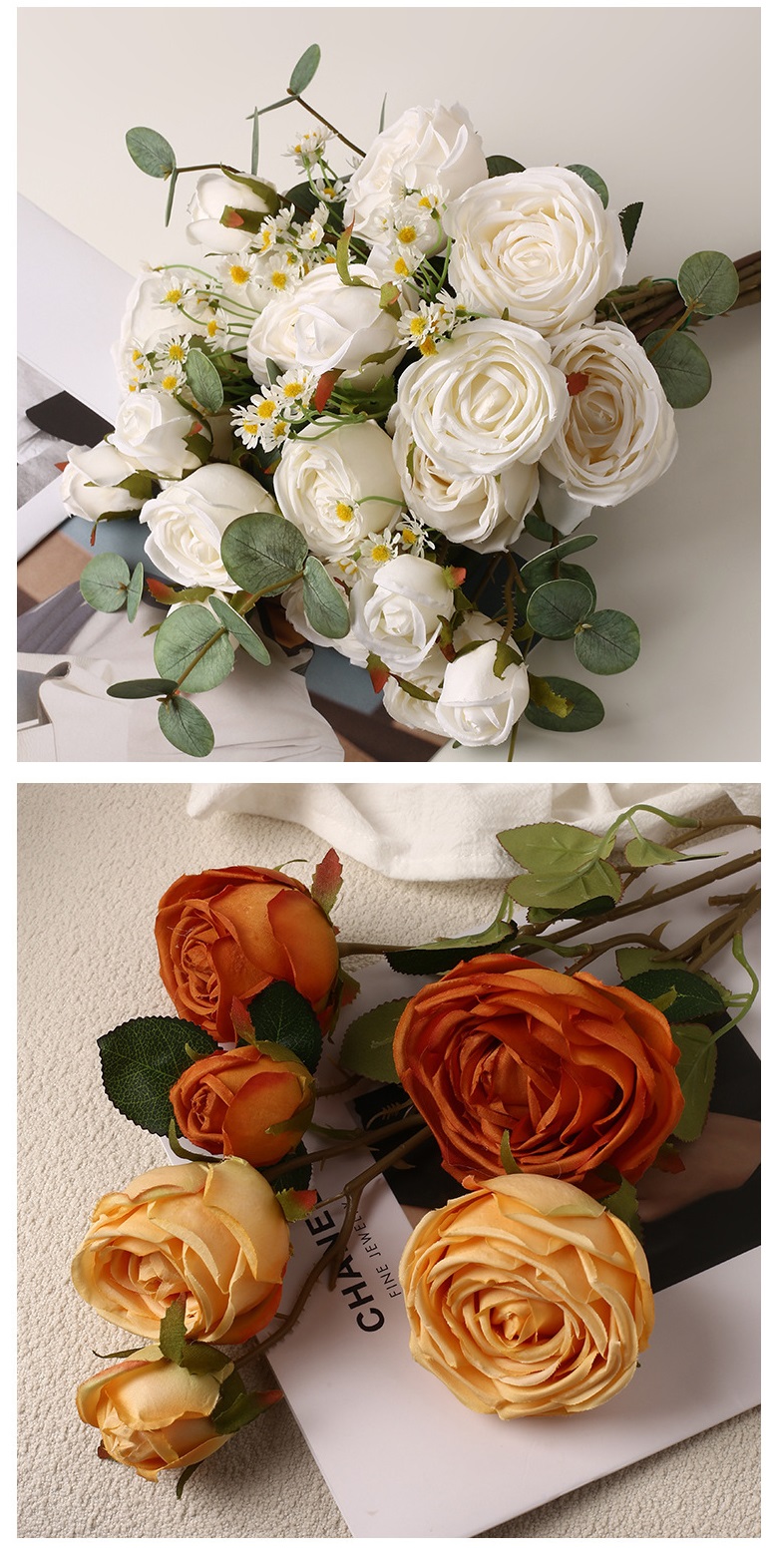Hoa hồng Ecuador dạng bó trang trí phòng khách BHM7512 | Flexdecor VN | 13
