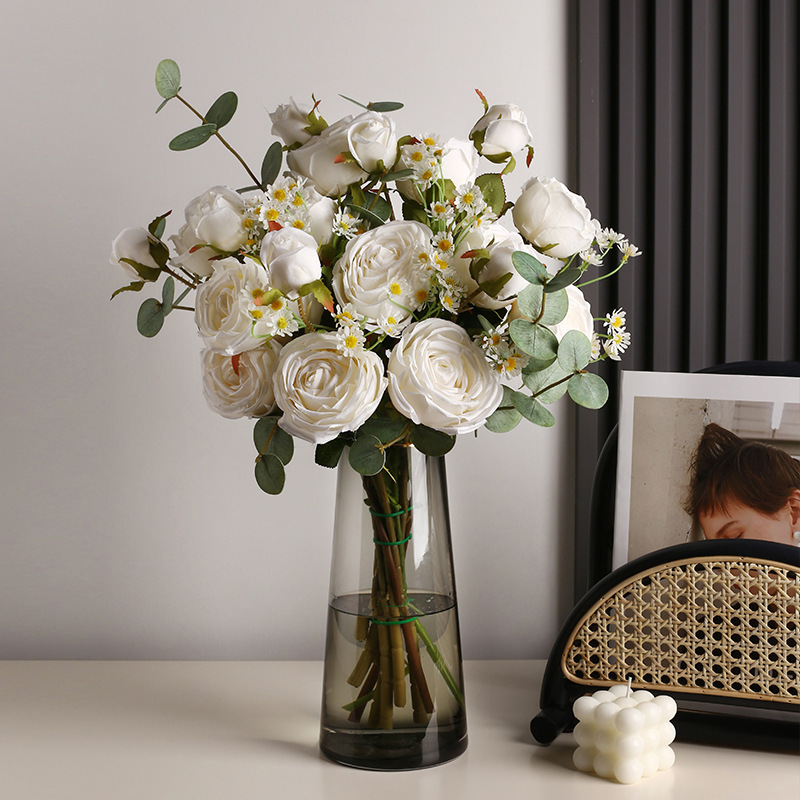 Hoa hồng Ecuador dạng bó trang trí phòng khách BHM7512 | Flexdecor VN | 21