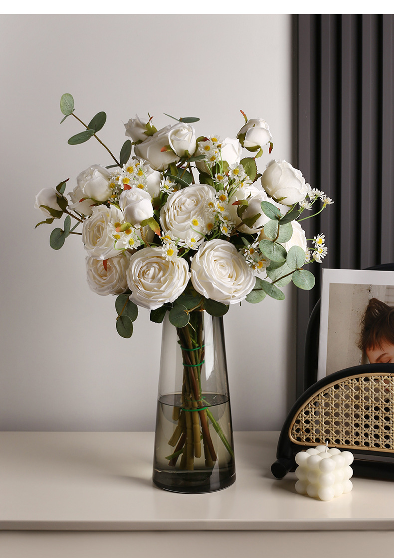 Hoa hồng Ecuador dạng bó trang trí phòng khách BHM7512 | Flexdecor VN | 3