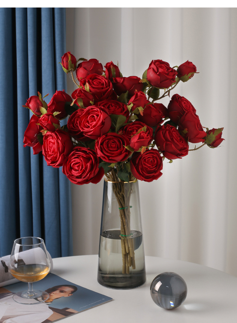 Hoa hồng Ecuador dạng bó trang trí phòng khách BHM7512 | Flexdecor VN | 7