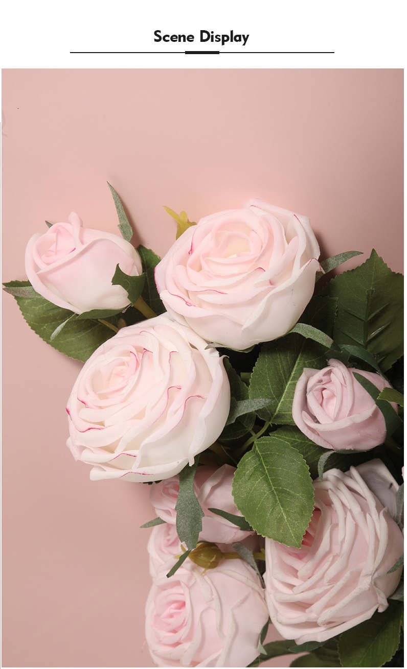 Hoa hồng Mon Coeur vải trang trí nội thất BHM6252 | Flexdecor VN | 13