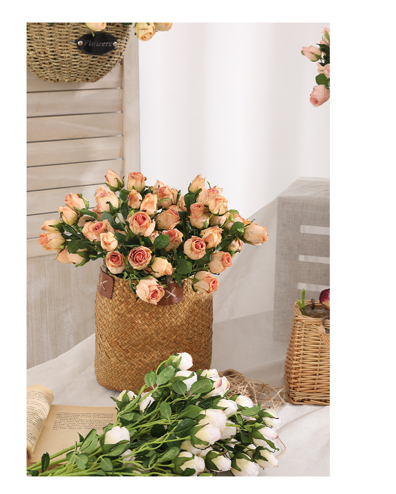 Hoa hồng Tỉ muội vải lụa cao cấp HNT4667 | Flexdecor VN | 7