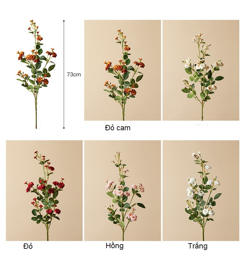 Hoa hồng nhỏ vải lụa cao cấp hiện đại BHM7361 | Flexdecor VN | 25
