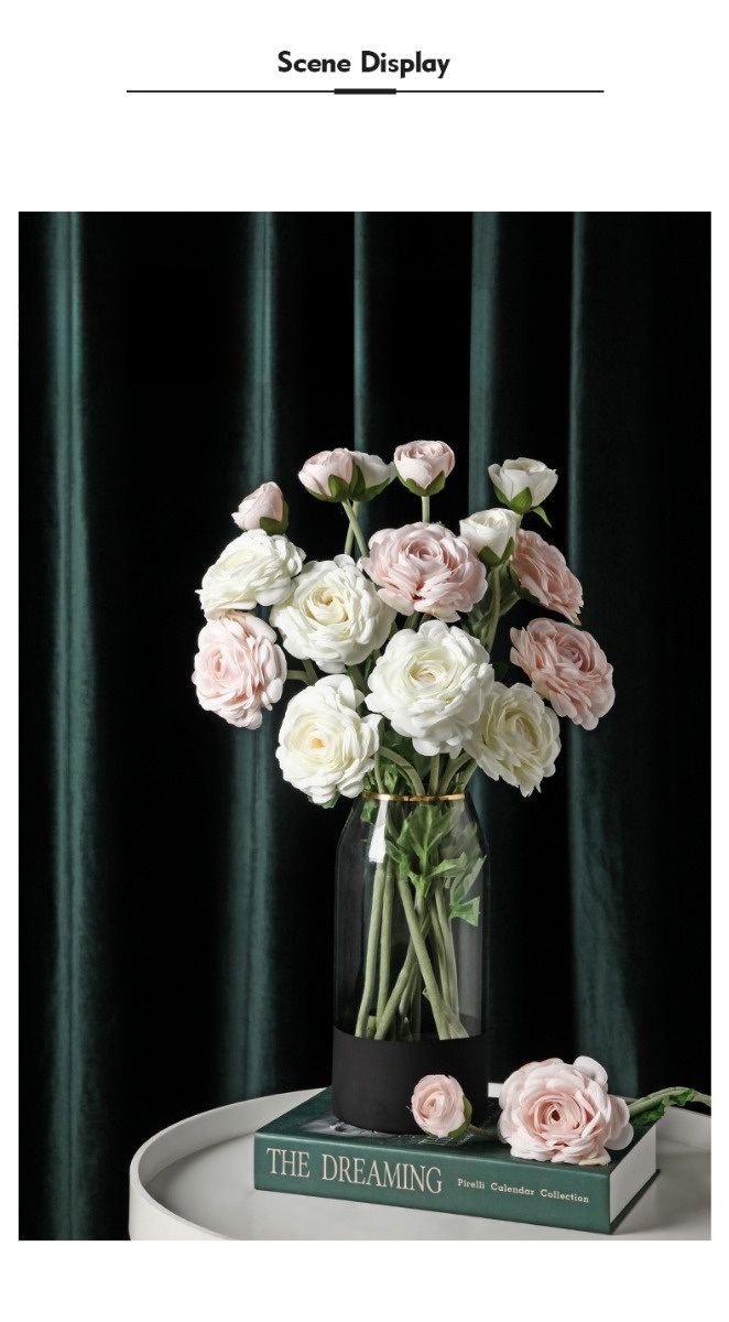 Hoa hồng trà vải lụa trang trí văn phòng BHM3335 | Flexdecor VN | 9