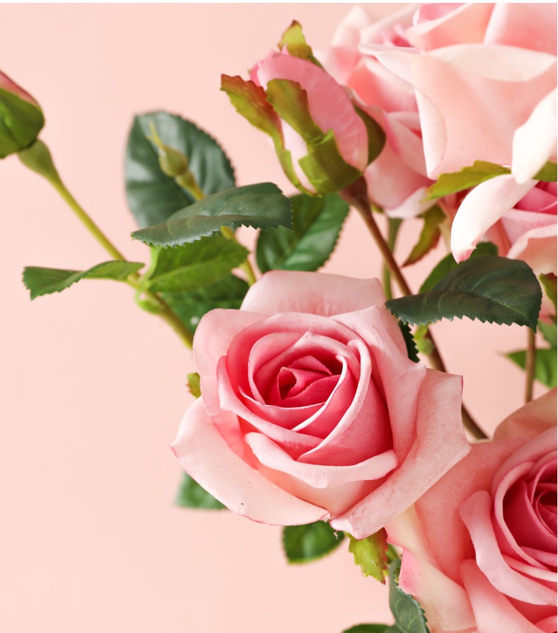 Hoa hồng vải lụa trang trí nội thất BHM6418 | Flexdecor VN | 13