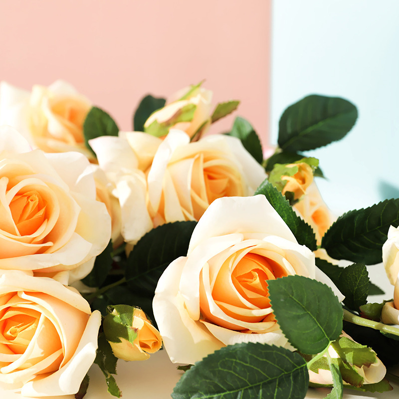 Hoa hồng vải lụa trang trí nội thất BHM6418 | Flexdecor VN | 15