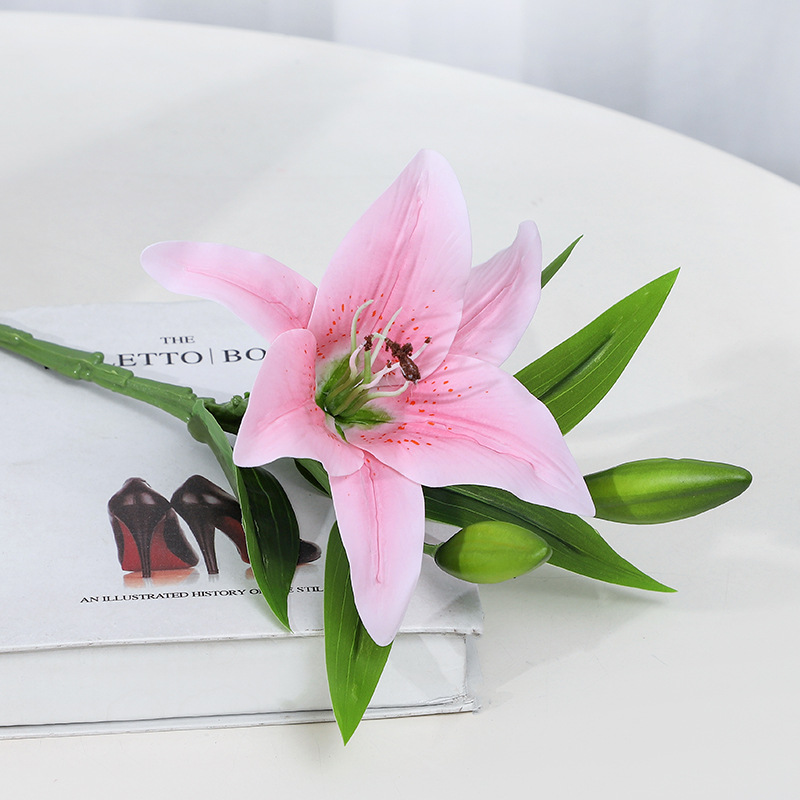 Hoa lụa Lily trang trí bàn phòng khách HNT0265 | Flexdecor VN | 17