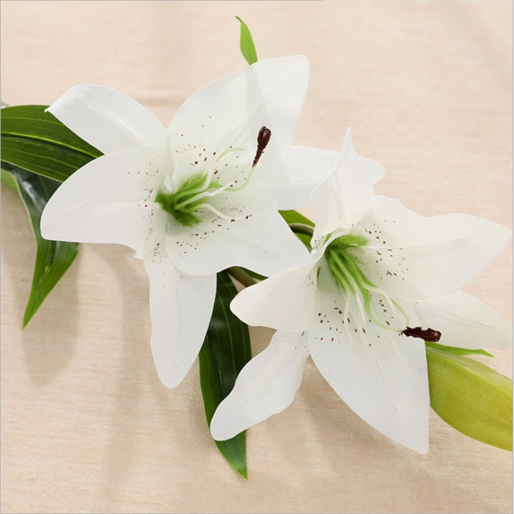 Hoa lụa Lily trang trí bàn phòng khách HNT0265 | Flexdecor VN | 19
