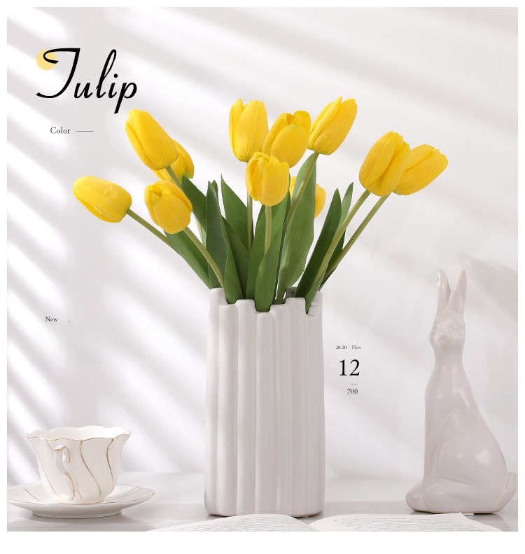 Hoa lụa Tulip trang trí phòng khách HNT5584 | Flexdecor VN | 1