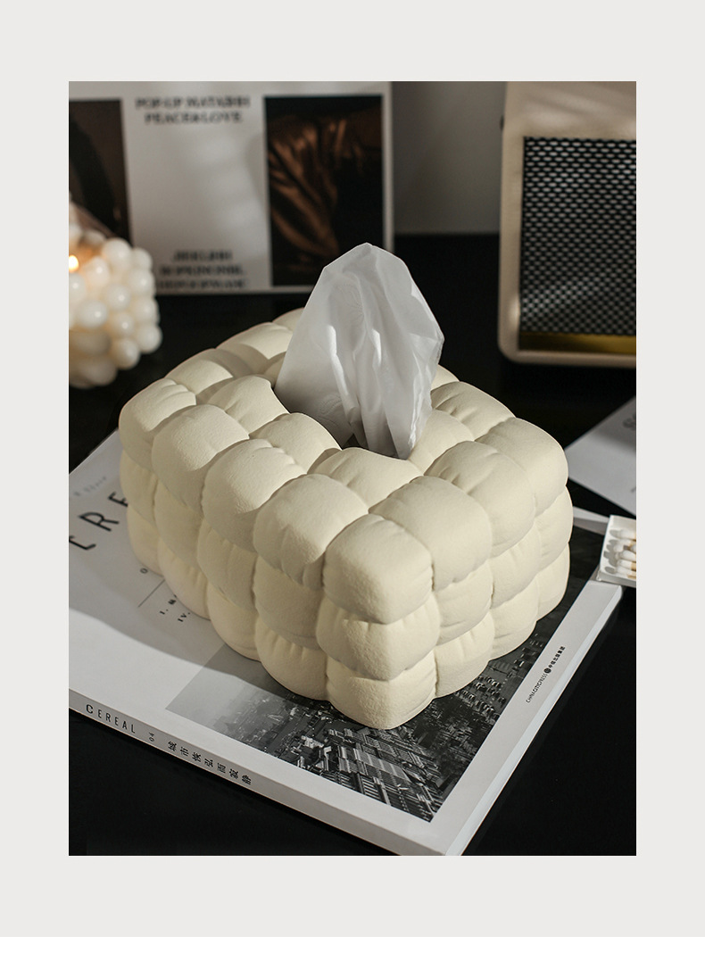 Hộp khăn giấy bánh mì bằng gốm BHM0880 | Flexdecor VN | 3