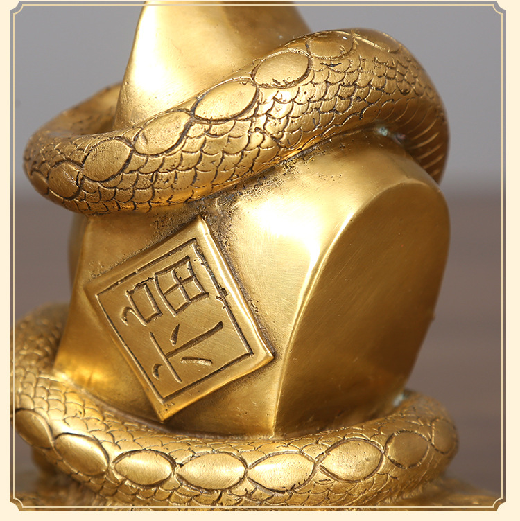 Tượng đồng rắn hoàng đạo trang trí nội thất TT850 | Flexdecor VN | 9