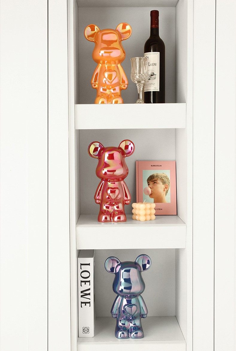 Tượng gấu Bearbrick gốm sứ decor nhiều màu BH1101 | Flexdecor VN | 3