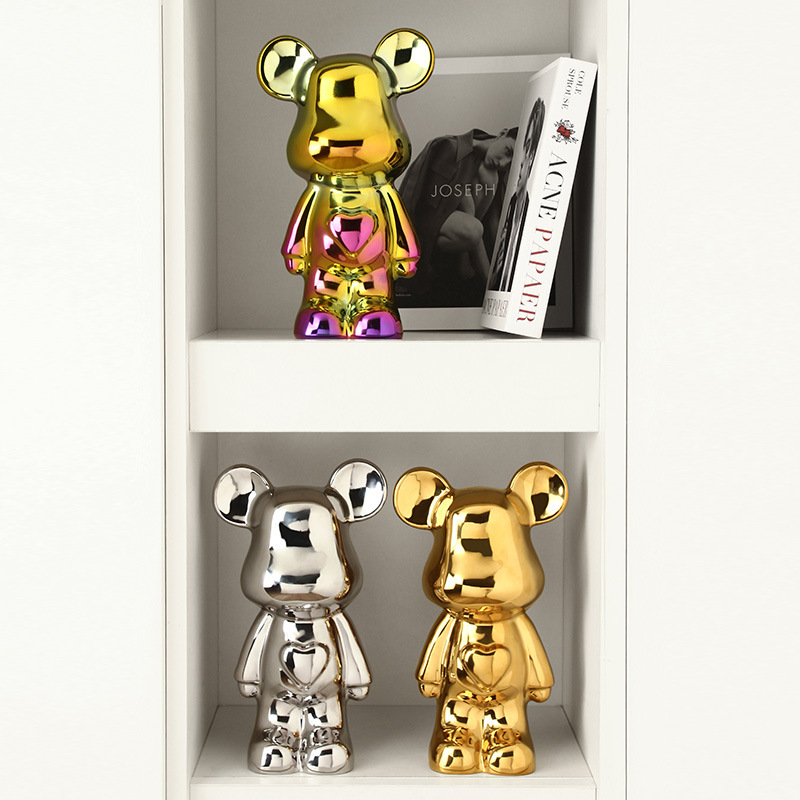 Tượng gấu Bearbrick gốm sứ decor nhiều màu BH1101 | Flexdecor VN | 5