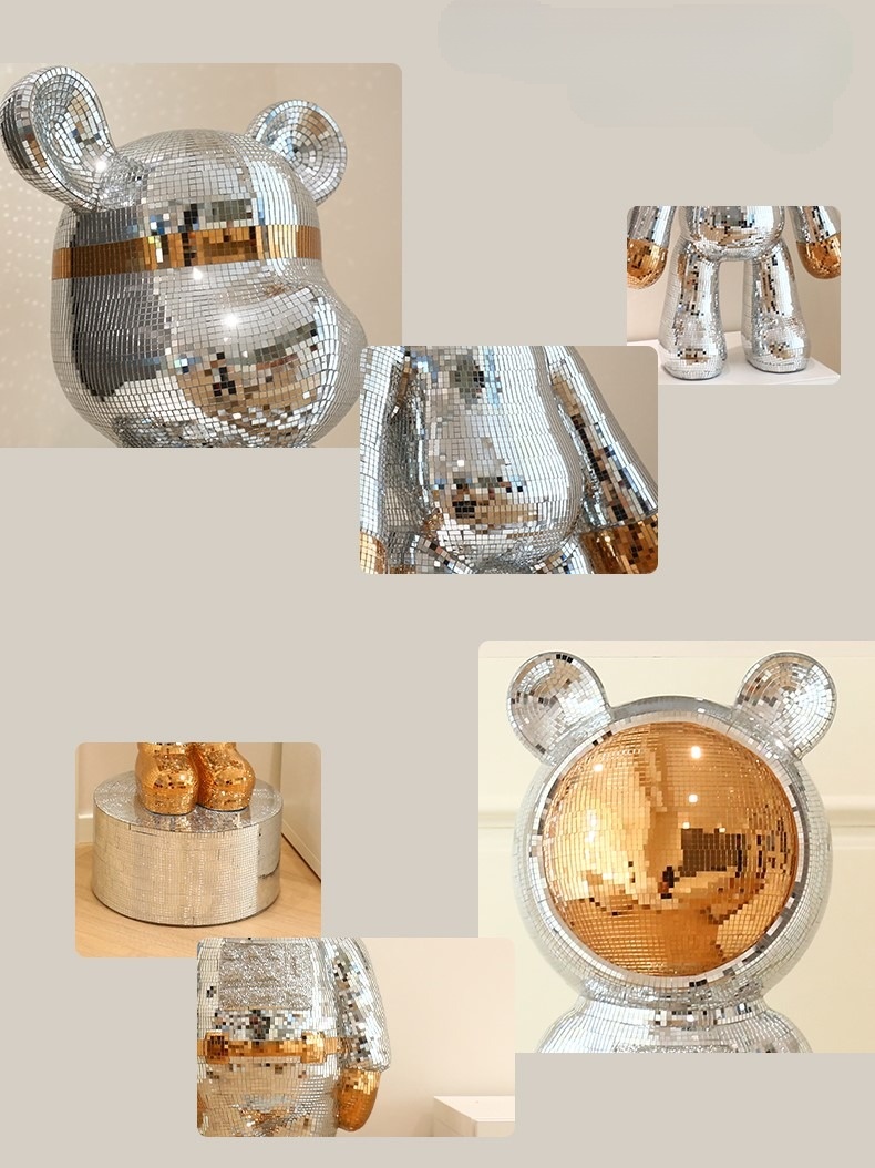 Tượng gấu Bearbrick trang trí phòng khách HSBK-4856 | Flexdecor VN | 9