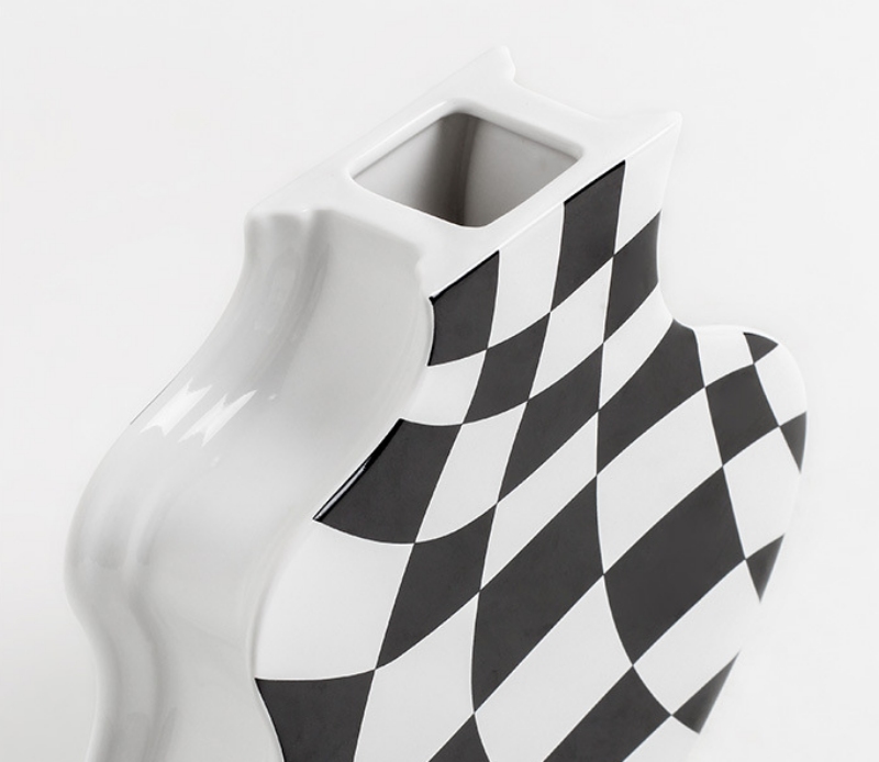 Bình gốm bàn cờ phong cách hiện đại tối giản JB1502 | Flexdecor VN | 11