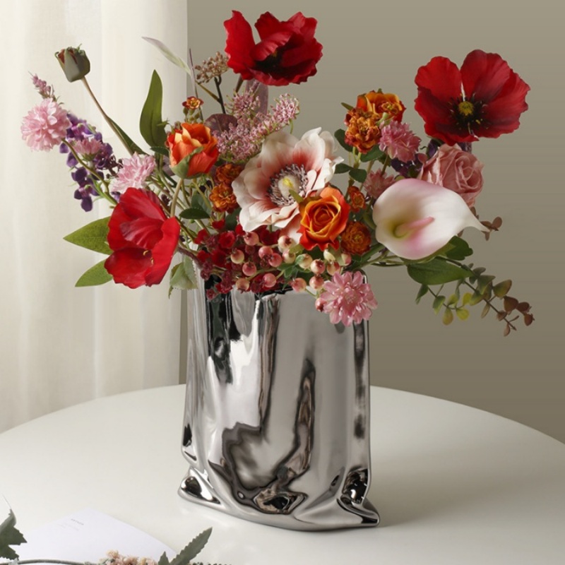 Bình gốm túi giấy cắm hoa phong cách Hàn Quốc JB0738 | Flexdecor VN | 1