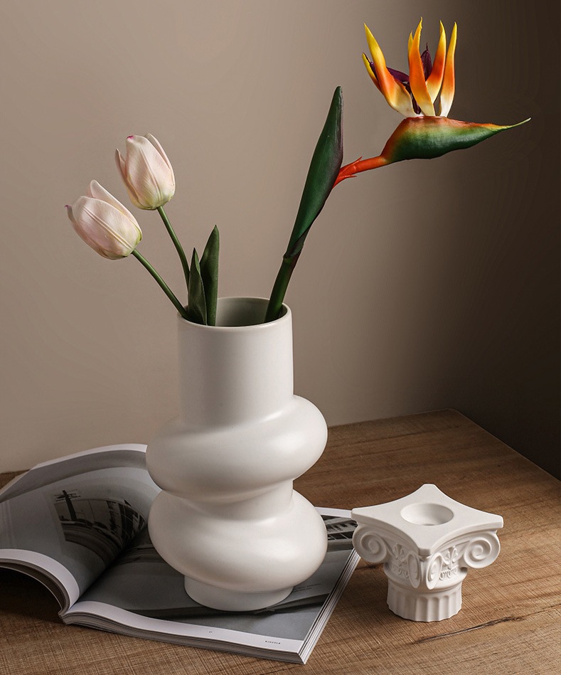 Bình hoa gốm Minimalist phong cách Bắc Âu JB0918 | Flexdecor VN | 3