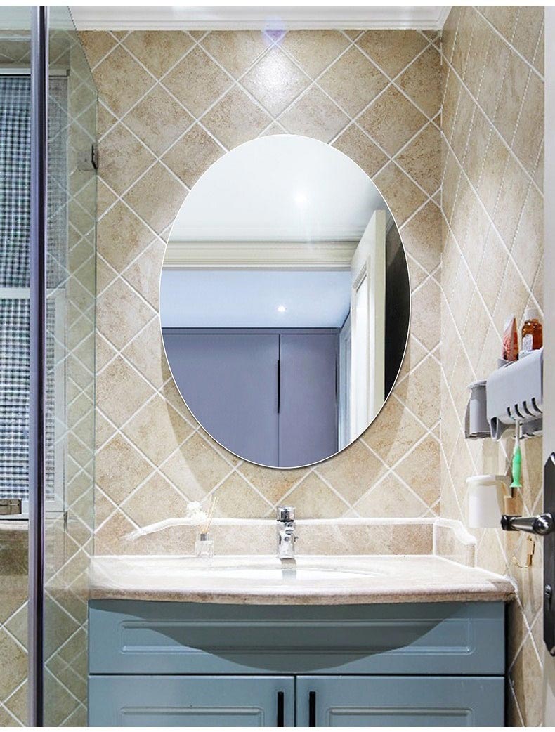 Gương treo nhà tắm mạ bạc dày hình oval T606 | Flexdecor VN | 1