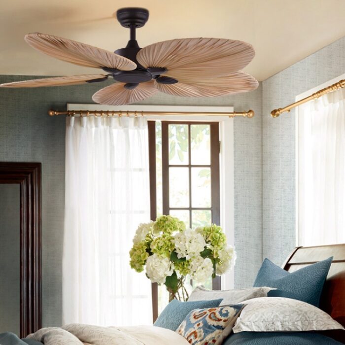 Quạt trần trang trí độc đáo cánh lá cọ FDL3386 | Flexdecor VN | 2