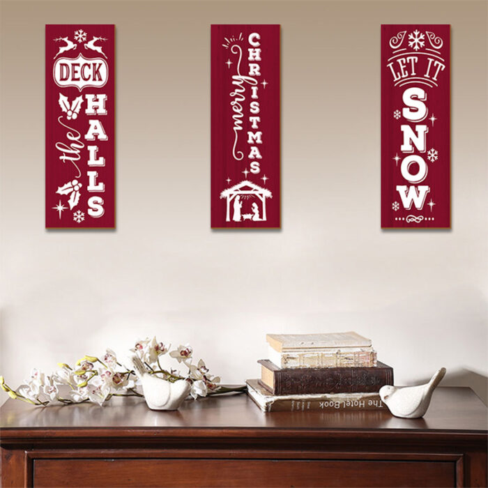 Bảng gỗ decor tường lễ noel nền gỗ JC8308-B | Flexdecor VN | 1