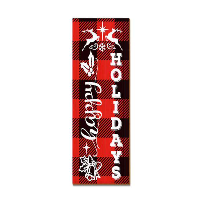 Bảng gỗ trang trí noel giáng sinh nền đỏ JC8308-A | Flexdecor VN | 4