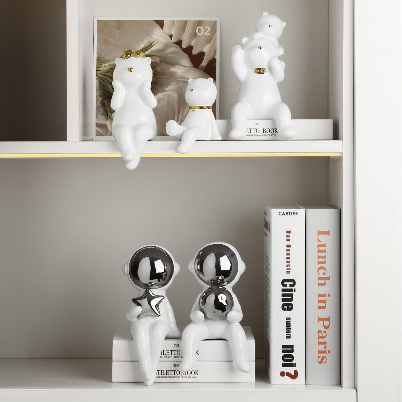 Bộ tượng gia đình Gấu trang trí tủ rượu BHM2975 | Flexdecor VN | 1