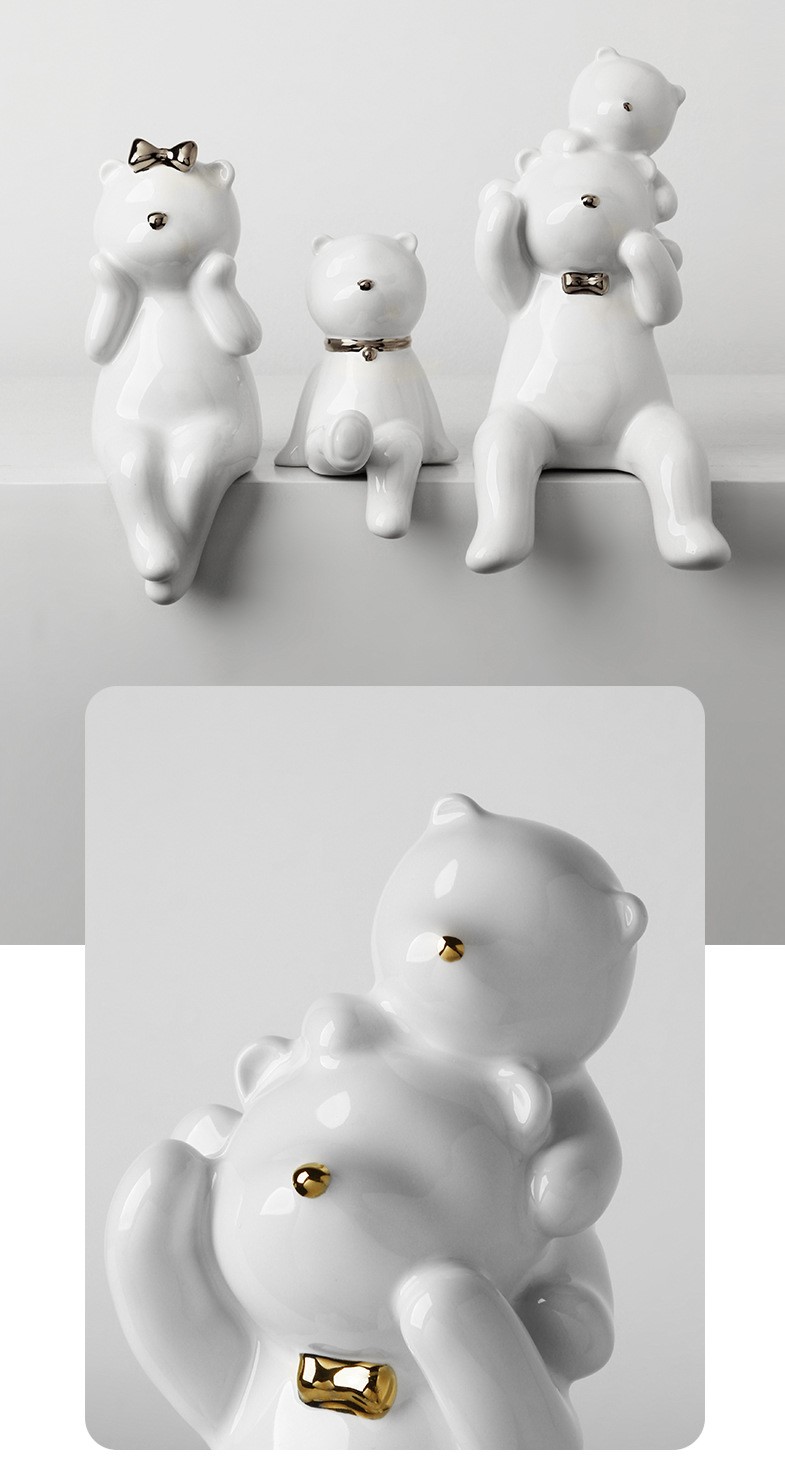 Bộ tượng gia đình Gấu trang trí tủ rượu BHM2975 | Flexdecor VN | 9