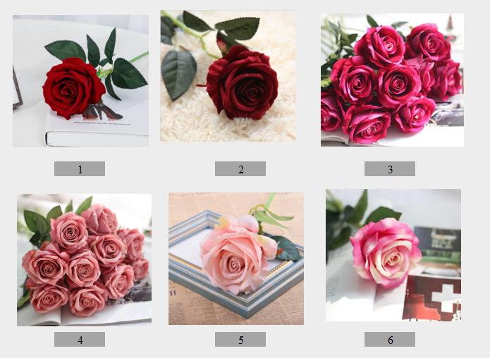 Hoa hồng đỏ vải lụa nhung để bàn HNT0432 | Flexdecor VN | 21