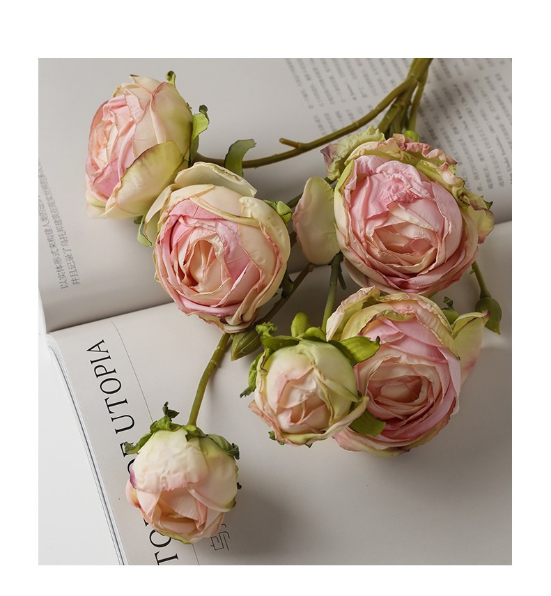 Hoa hồng vải lụa đa sắc hiện đại BHM4398 | Flexdecor VN | 9