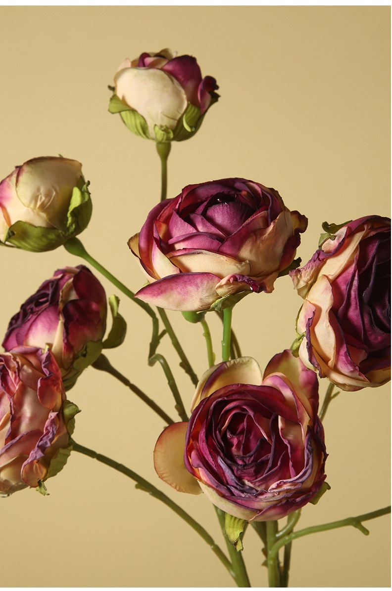 Hoa hồng vải lụa đa sắc hiện đại BHM4398 | Flexdecor VN | 17