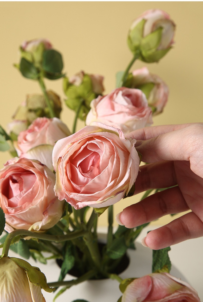 Hoa hồng vải lụa đa sắc hiện đại BHM4398 | Flexdecor VN | 23