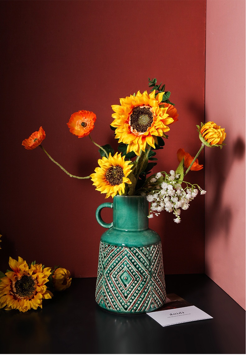 Hoa hướng dương vải lụa trang trí BHM0119 | Flexdecor VN | 3