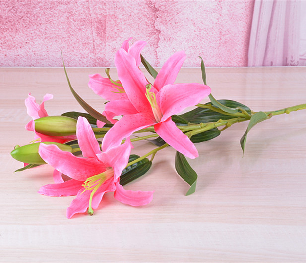 Hoa lụa Lily trang trí văn phòng HNT8227 | Flexdecor VN | 9