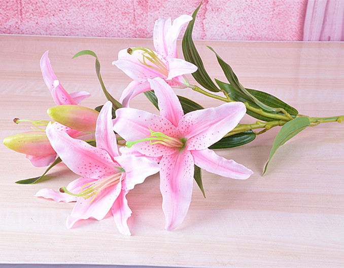 Hoa lụa Lily trang trí văn phòng HNT8227 | Flexdecor VN | 11