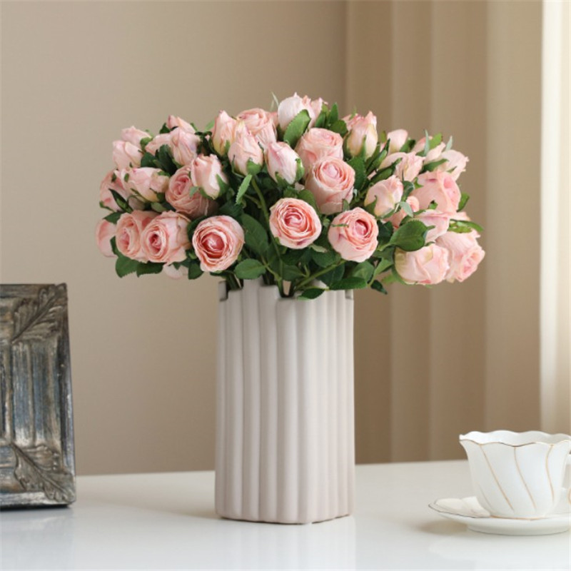 Hoa lụa hồng Retro trang trí cửa hàng HNT0715 | Flexdecor VN | 31