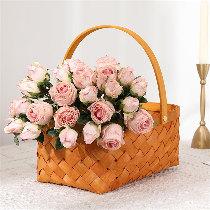Hoa lụa hồng Retro trang trí cửa hàng HNT0715 | Flexdecor VN | 5