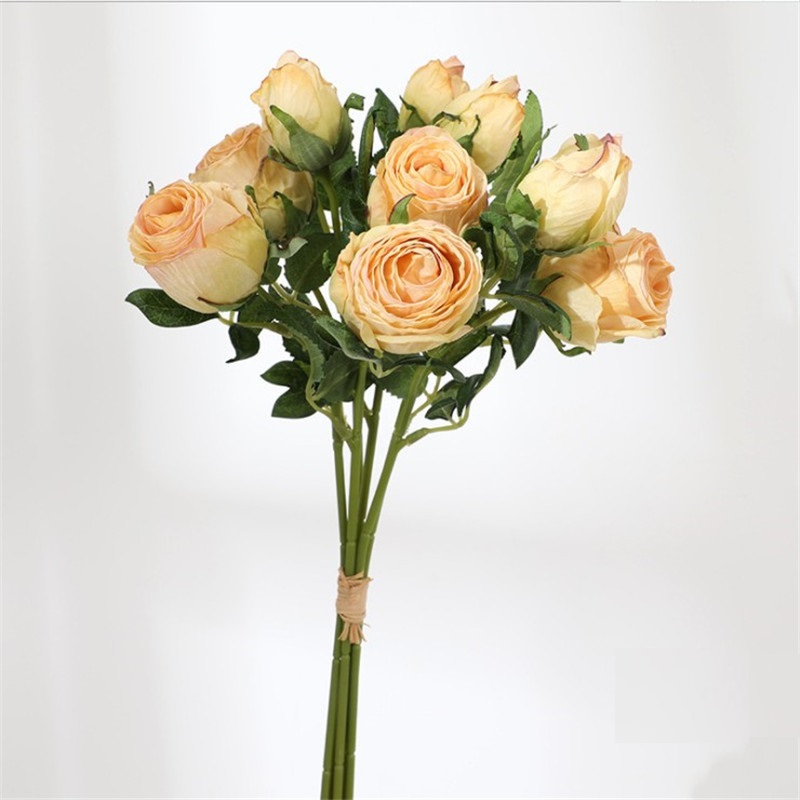 Hoa lụa hồng Retro trang trí cửa hàng HNT0715 | Flexdecor VN | 13