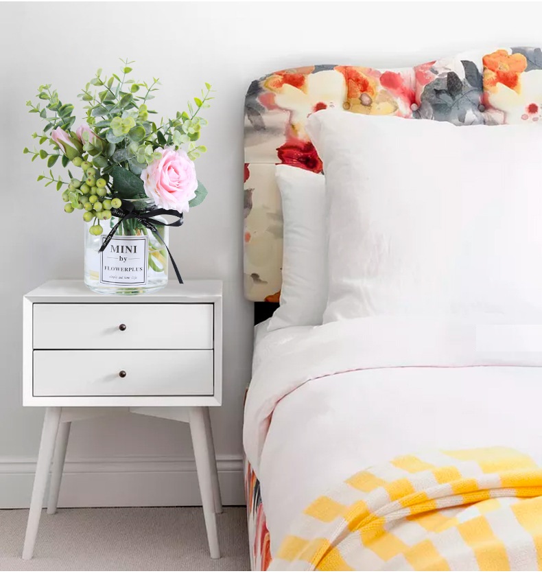 Hoa hồng lụa nhỏ trang trí phòng ngủ HNT1723 | Flexdecor VN | 11