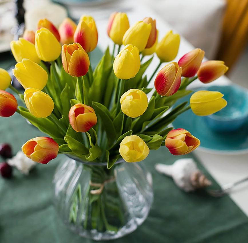 Hoa sáp Tulip trang trí bàn ăn HNT7644 | Flexdecor VN | 17