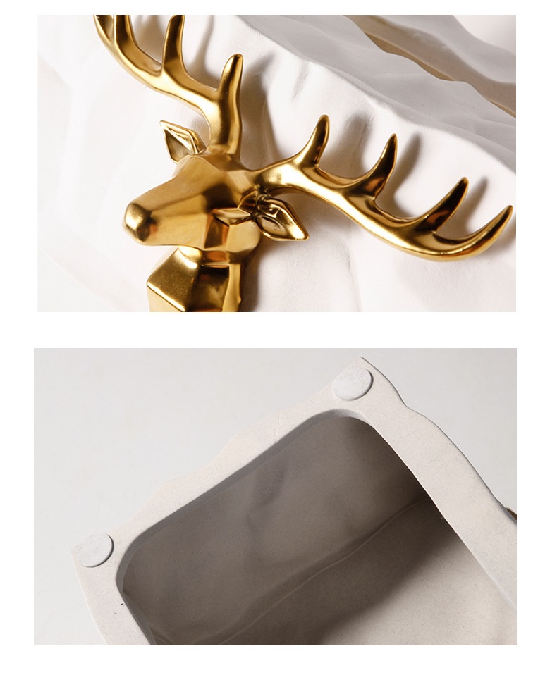 Hộp đựng khăn giấy gạc hưu mạ vàng BHM9556 | Flexdecor VN | 7