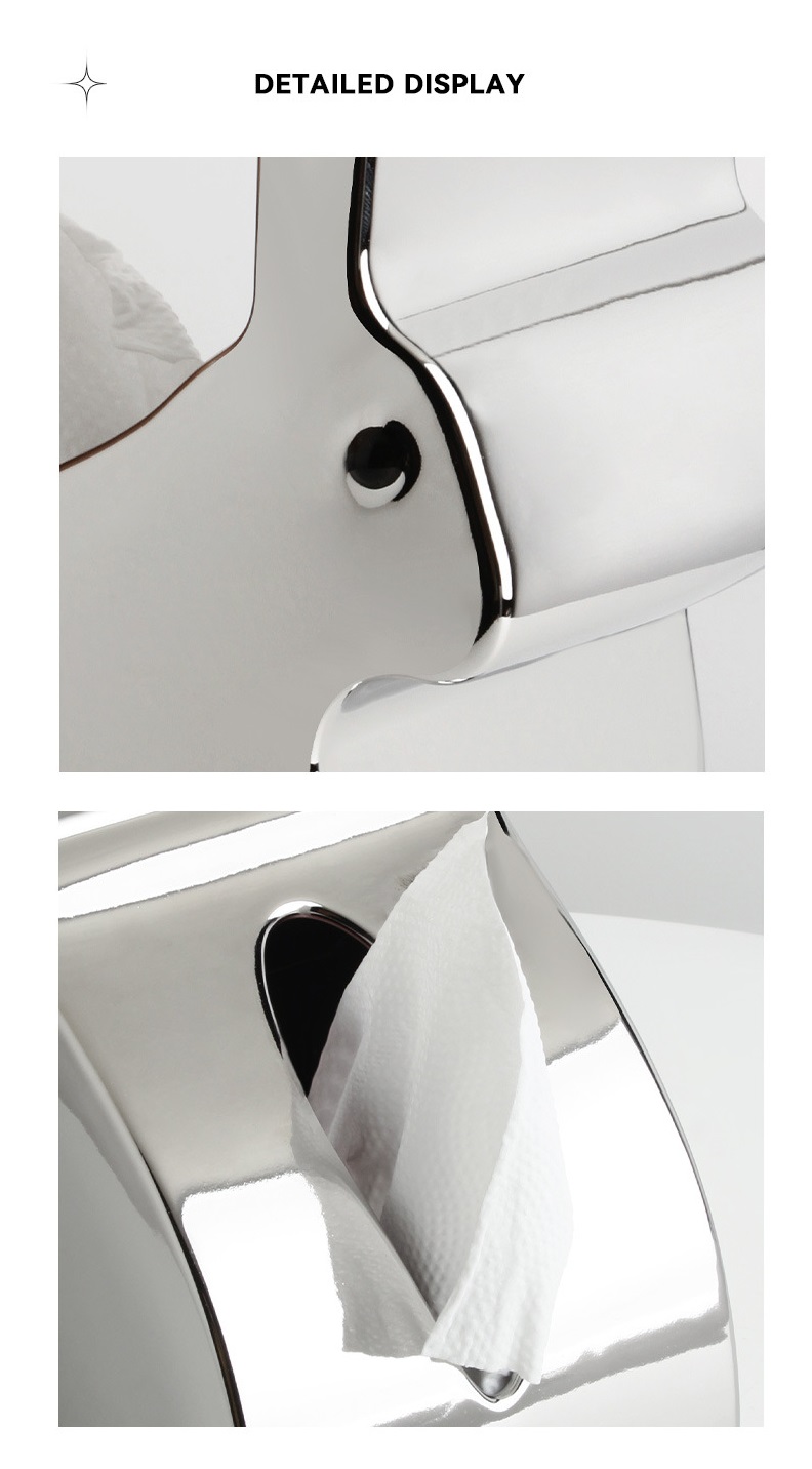 Hộp đựng khăn giấy mạ bạc hình thú BHM6106 | Flexdecor VN | 5