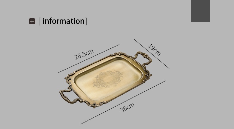 Khay đồng cổ điển trang trí bàn ăn XM4373 | Flexdecor VN | 9