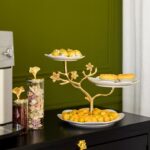 Khay hoa quả 3 tầng họa tiết độc đáo HC3379