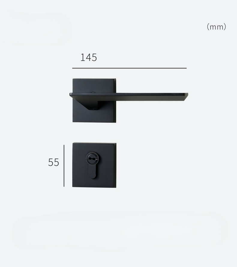 Khóa cửa đồng hiện đại tối giản màu đen DR-4217 | Flexdecor VN | 11