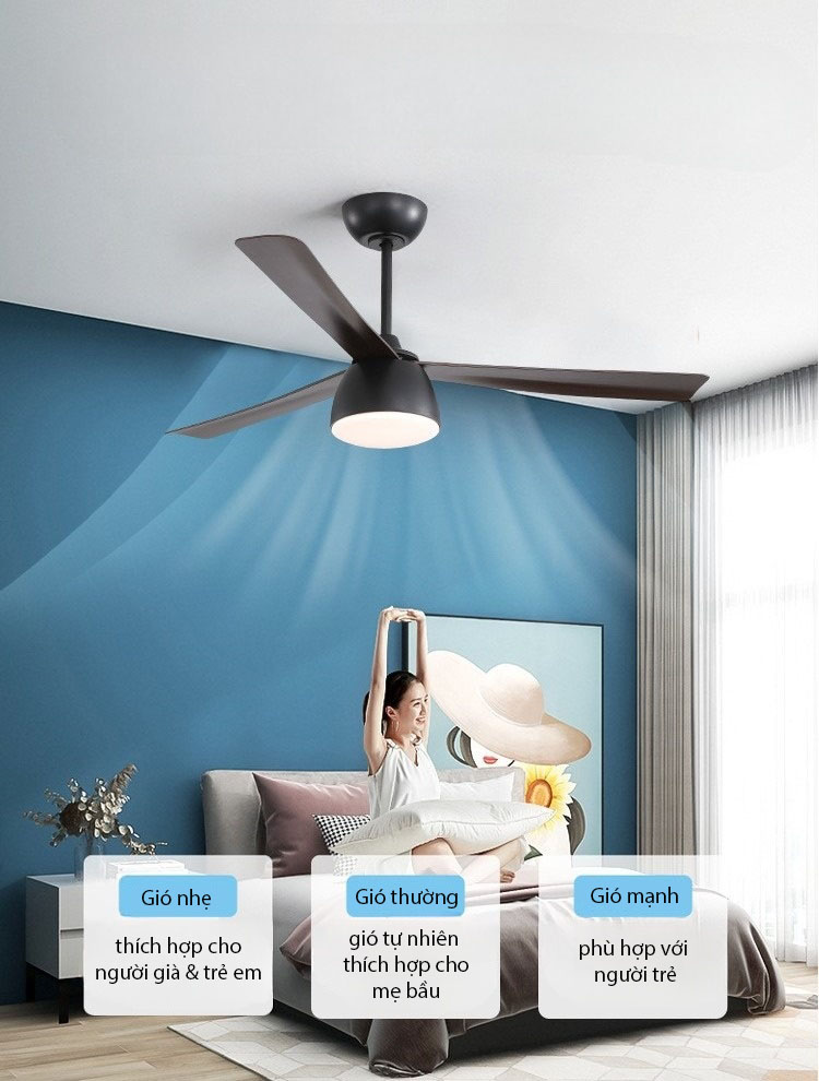 Quạt trần đèn cao cấp trang trí phòng khách 52K036 | Flexdecor VN | 7