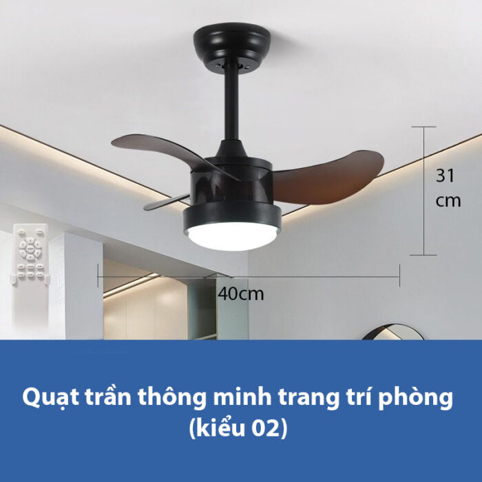 Quạt trần thông minh trang trí phòng hiện đại ZH-8369 | Flexdecor VN | 3